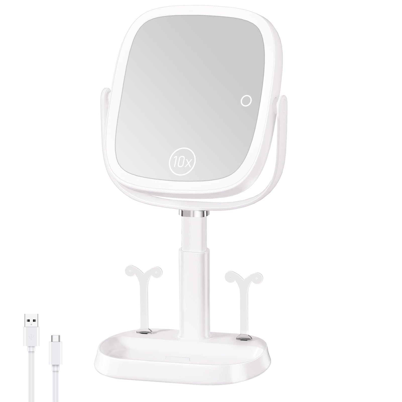 �️ FENNIO Vanity Mirror with Lights 17''x13'' Makeup Mirror with Lights,Vanity Mirror Touch Screen with 3-Color Lighting — beauty deal on Shopping With Noya