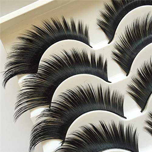 Drag Queen Lashes stage Exaggerated Fancy Dress False Eye Lashes Fluffy Thick Mink Handmade Long Black 10 works - Image 3