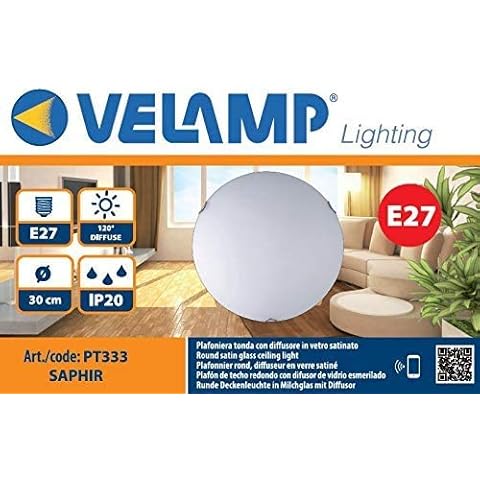 Velamp PT333 Plafonnier Rond en Verre Cover
