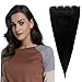 100% Remy Clip in Human Hair Extensions #1B Natural Black Natural Hair 16-22 inch Grade AAAAA 3/4 Full Head 1 piece 5 clips Long Smooth Silky Straight for Women Fashion 22" / 22 inch 55g