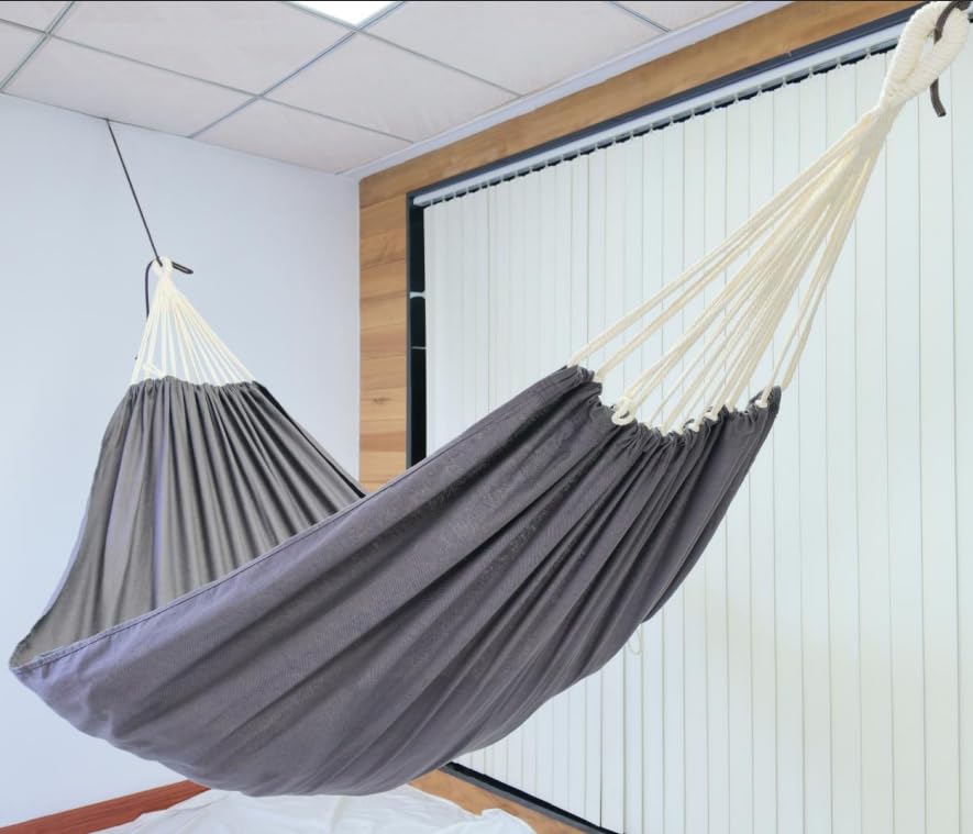Image of 30% Ramie 70% Cotton All-Natural Highly Breathable Coffee Hammock Indoor & Outdoor