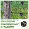 Pangda 50 Pcs Circular Ring Corner Post Electric Fence Insulators Donut Corner Polyrope Insulators for Electric Fence Wire (Black)