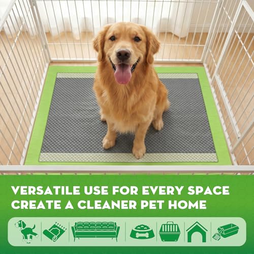Image of CROCI Dog Pads Extra Large, 28 inchx34 inch Pee Pads for Dogs, 2X Odor-Control with Charcoal & Bamboo Material, 4-Corner Adhesive Tabs, Super Absorbent & Leak-Proof (50 Counts)