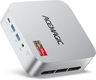 ACEMAGIC Mini Gaming PC AMD Ryzen 7 6800H 11 Pro (Up to 4.7GHz) 16GB RAM 512GB SSD, Radeon 680M Triple 4K Display Mini Computers Desktop Micro Small Pc for Gaming/Office 3.2Type-C/LAN 2.5G/BT5.2/WiFi6