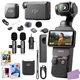 DJI Osmo Pocket 3 Mic Mini Compact Wireless Microphone System Bundle + Additional 2X Wireless Microphone System, Photo/Video Editing Software (22 Items)