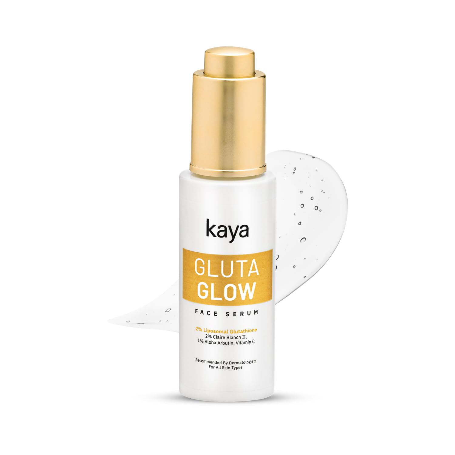 Kaya Gluta Glow Face Serum | Liposomal Glutathione, Niacinamide, Alpha Arbutin | Dermatologist-Developed | 22 Years Expertise | Brightening, Pigmentation, UV Damage Repair | 30ml