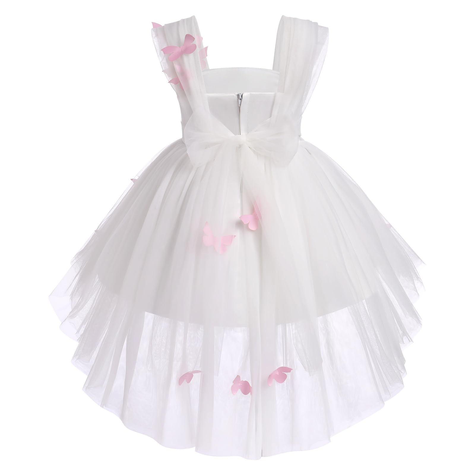 FYMNSI Robe de Fête pour Bébé Princesse Robe de Baptême Petits Enfants Papillon Robe de Fête Mariage Anniversaire Robe de Tulle Formelle Robe de Soirée