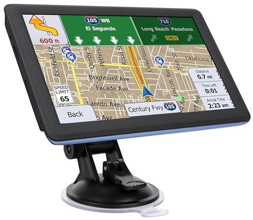 GPS Navigator for Car Truck RV,7 inch Touch Screen Real Voice Spoken Turn-by-Turn Direction Reminding Navigation System for Cars