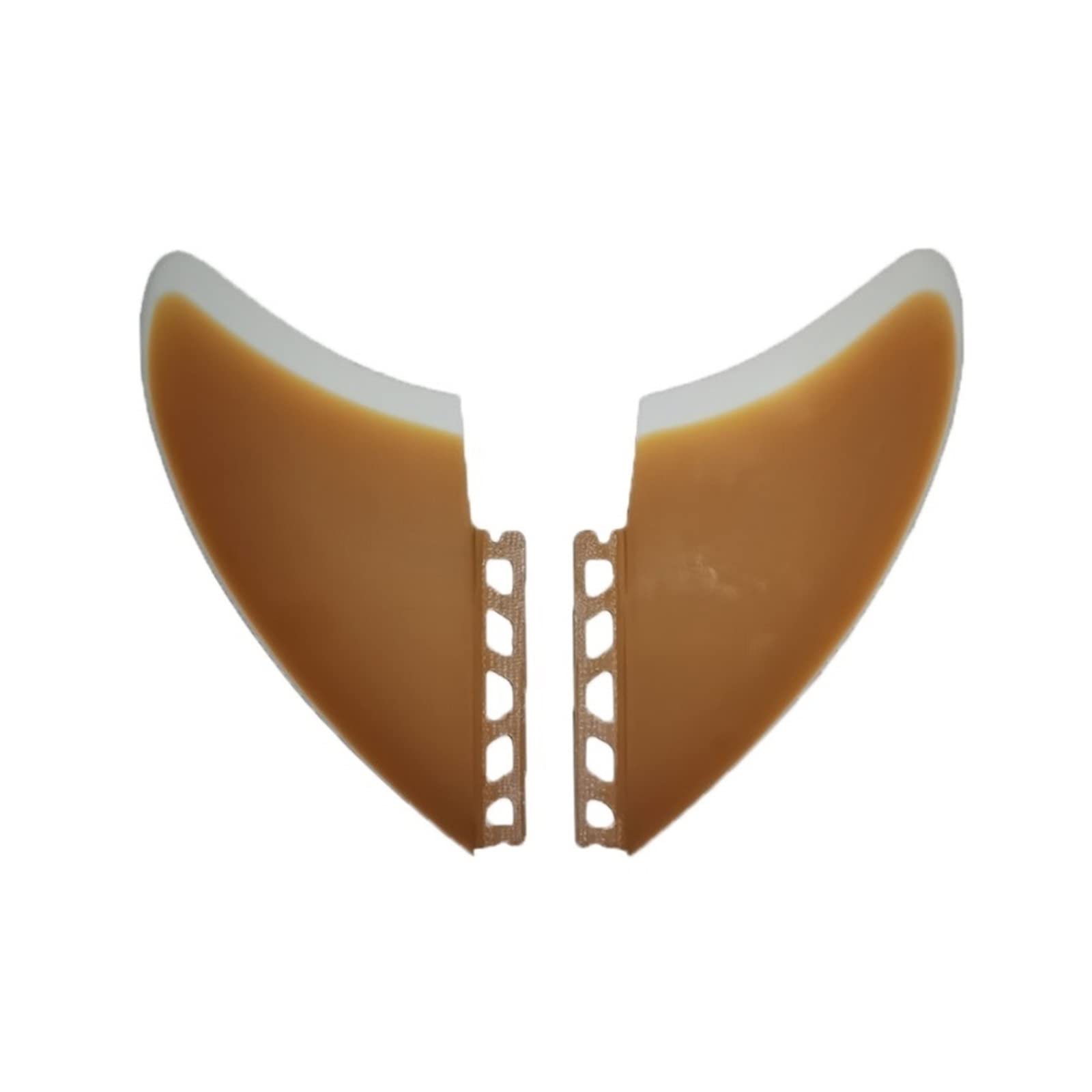 Aletas Twin Fins de Fibra de Vidrio Máxima Flexión para Tabla Surf Fish Plate Juego de 2
