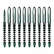 Westcott PULSAR Tintenroller Grün 10 Stück | Vorteilspack Rollerball Pen grüne Tinte | präzise 0,5 mm Strichstärke, transp. Füllstandsanzeige, Kapillartechnologie, ergonom. Griff | E-730648 00
