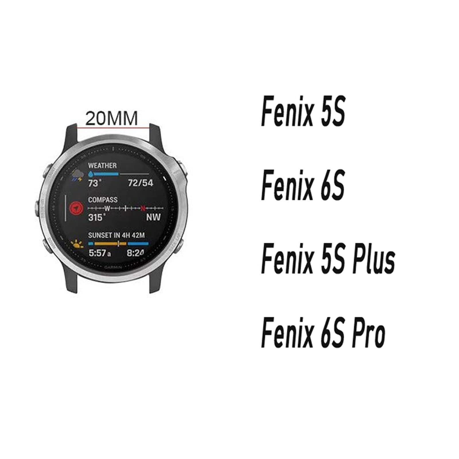 nowy inteligentny zegarek silikonowy pasek zamienny do Fenix ​​6 6S 6X Pro 5 5X 5S Plus opaska na nadgarstek akcesoria opaska 20mm Fenix ​​5S 6S