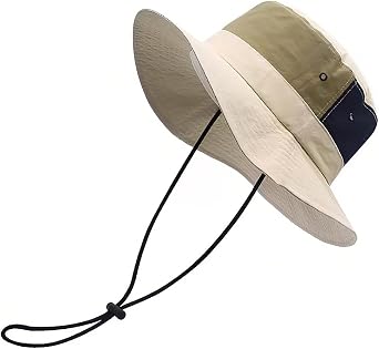Waterproof Bucket Hat for Teens Men Women Quick Dry Hat with Chin Strap Adjustable UPF 50+ Sun Protection Fishing Safari Hat