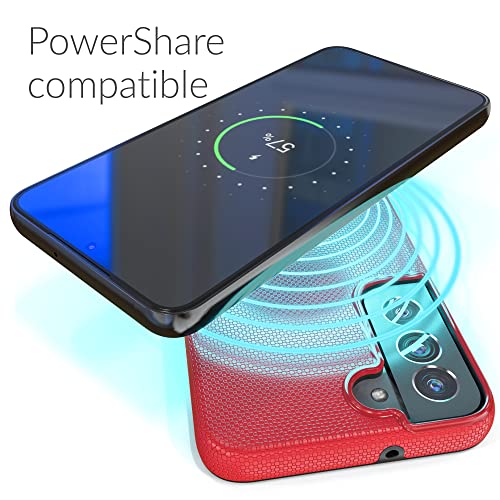 Image of Crave for Samsung Galaxy S22 Case, Shockproof Protection Dual Layer Case for Samsung Galaxy S22 5G (6.1 inch) - Red