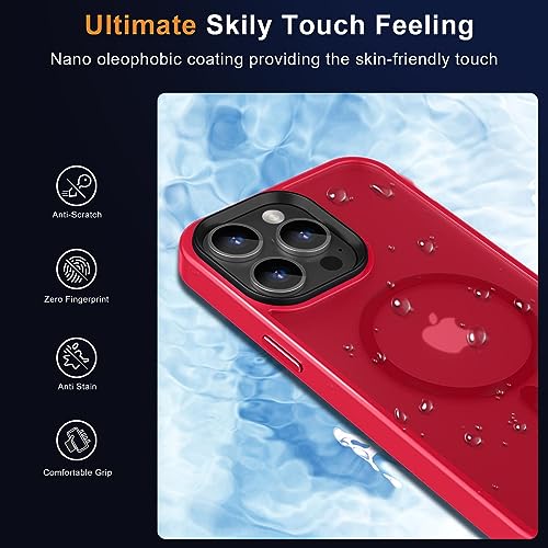 Image of MOCCA Magnetic Shockproof for iPhone 14 Pro Max Case,Red