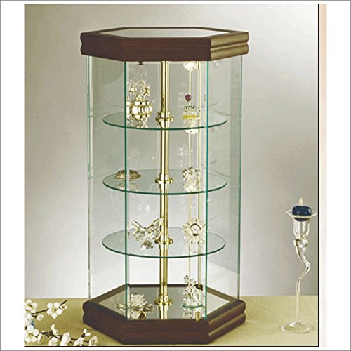 Vitrine avec des étagères rotatives VM112GTL (CHERRY WOOD)