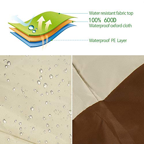 Bullstar 2 Pack Patio Rocking Chair Cover 420D Waterproof Outdoor Rocker Chair Cover Furniture Protector Weather & Uv Resistant 27.5 Inch L X 32.5 Inch Deep X 39 Inch H #TOP4