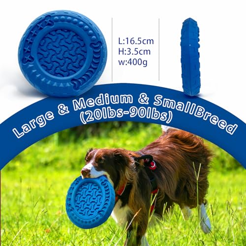 TFSZE Juguete para Perro,Duros Juguetes morder para Perros,Superficie Convexa Resistente Juguetes interactivos para Cachorro de Perros pequeños medianos y Grandes(Azul) - imagen 2