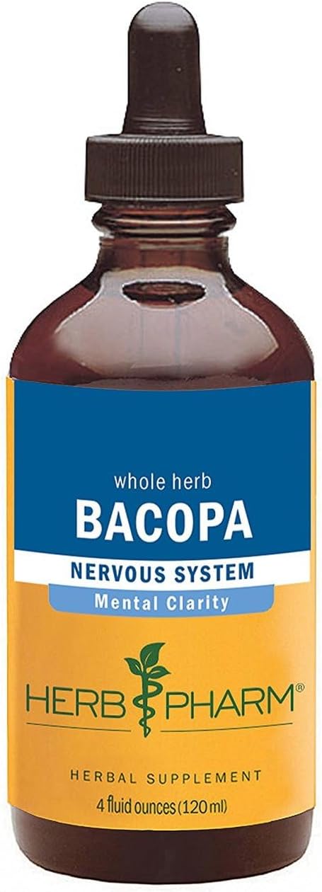 Certified Organic Bacopa Liquid Extract for Brain Support - 4 Ounce