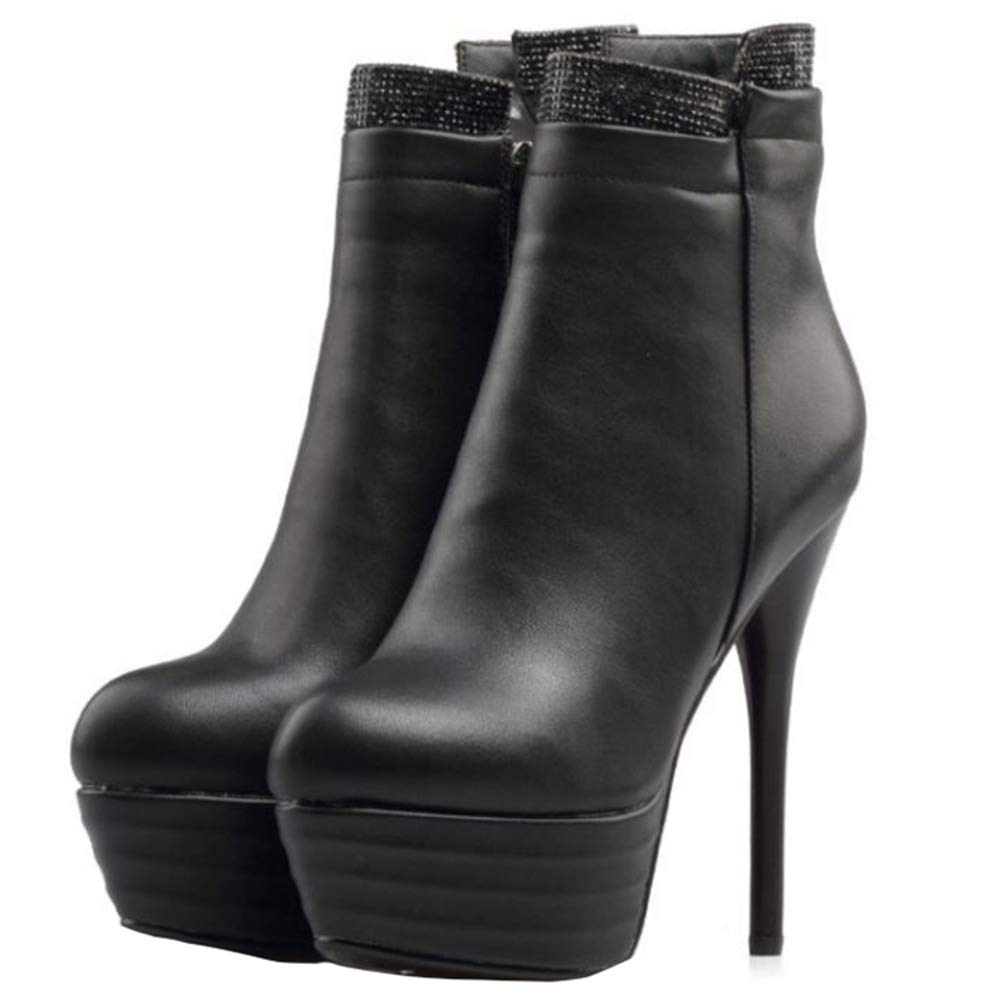 Onewus Mujer Botas de caña corta con tacón de aguja