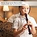 Soprano Recorder With Storage Bag, German-Style Imitation Wood Finish, C Key, Baroque Fingering, Ideal For Beginners And Adults