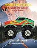 Monster Truck Färbung und Scheren-Fähigkeiten Aktivität Buch: Entdecken Sie eine einzigartige Sammlung von Färbung und Schere Fähigkeiten Seiten  ... Monster-Trucks für Jungen, Mädchen, Kinder im