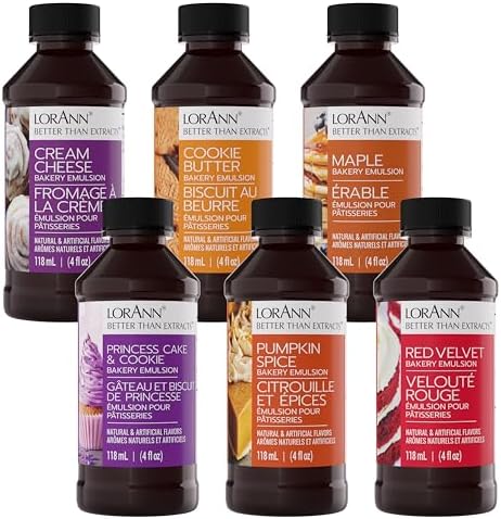 Bakery Emulsion: Multiple Flavors, Perfect for Enhancing Baking Variety in Cakes, Cookies & Desserts, Gluten-Free, Keto-Friendly, Baking Essential for Your Kitchen, Variety of 6, 4oz