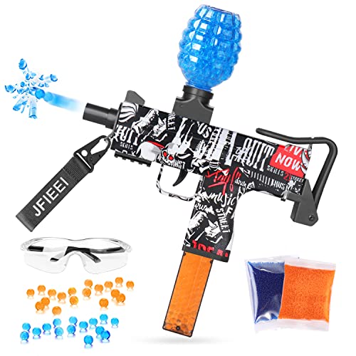 Gel Blaster Gun - JFIEEI Newest Gel Ball Blaster, Automatic Water Ball Blaster with 10,000 Gel Balls for Backyard Shooting Game for Boys&Girls Age 12+ (Red)