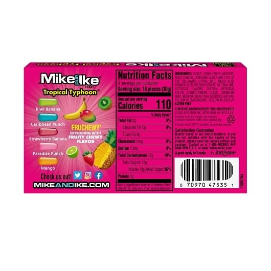 Miniatura 5 de Caramelos masticables, caja de teatro, caja variada, 4.5 onzas (original, mega, tropical, baya)