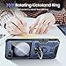 VEGO for Galaxy Z Flip 5 Case, Samsung Z Flip 5 case with Screen Protector & Hinge Protection, 360° Ring Kickstand, Full Body Protective Cover Case for Samsung Flip 5 2023 - Navy Blue
