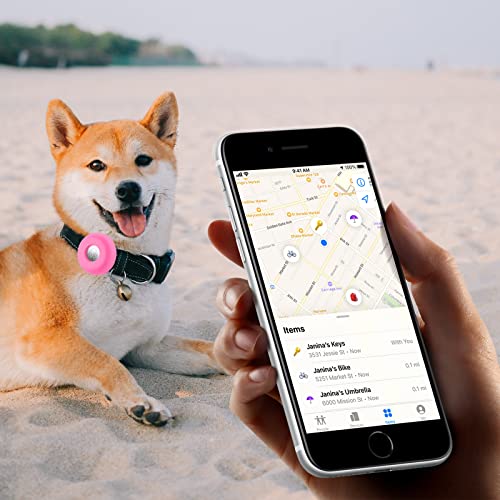 Airtag Holder for Dog Collar, Cibaabo Silicone Air Tag Case Cover Compatible with Apple Airtags for 0.8-1.2inch Cat Pet Collar Harness Loop - Thumbnail 4