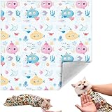 Cat Grooming Wrap, Self-Adherent Soft Cat Blanket to Wrap, Nail Clipping, Anti-Bite, Anti-Scratch, Anti-Escape Calming Wrap (Ocean, 10-13 lbs)