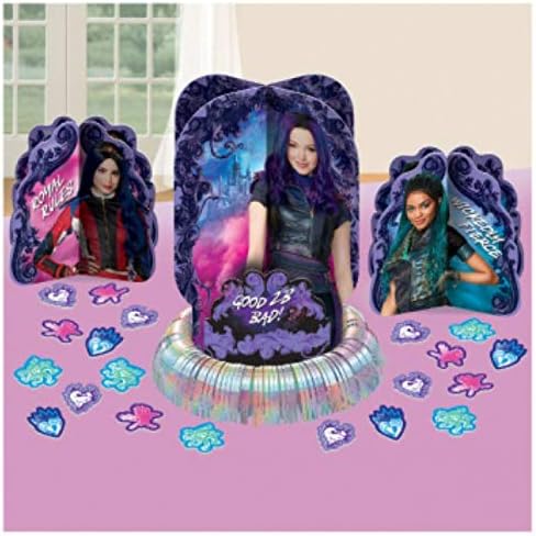 Descendants 3 3D Cutouts Centerpiece Kit with Foil Fringe - 23pc