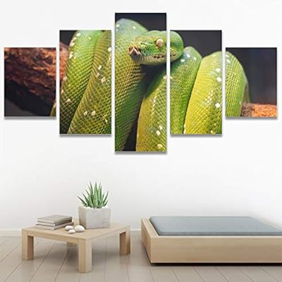 SIGNWIN 5 Panel Canvas Wall Art Coiling Around...