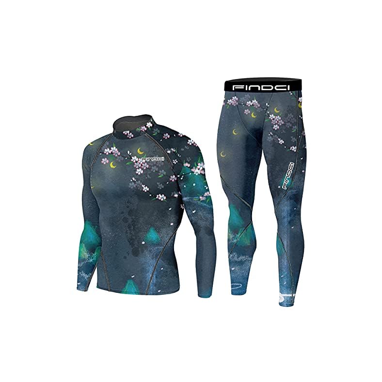 Men’s Running Fitness Cooling Sportswear Camo Compression Short-Sleeved Shirt + Pants Sets