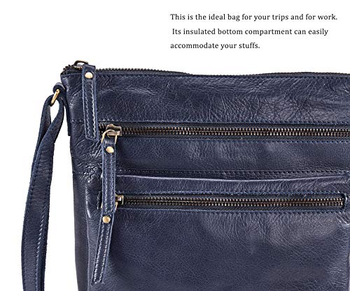 Image of Wise Owl Accessories Real Leather Small Crossbody Handbags & Purses for Women -Premium Crossover Over the Shoulder Bag