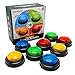 Gelabur 8-Pack Buzzers for Trivia Games, Answer Buzzers for Classroom, Family Feud Jeopardy Buzzer, Game Buzzers with Lights and Sound for Classroom