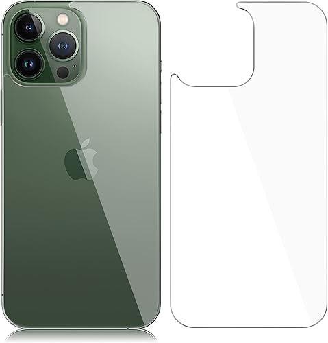 Beeyoka Paquete de 2 protectores de pantalla trasera para iPhone 13 Pro Max, protector de vidrio trasero 13 Pro Max, protector de pantalla trasera