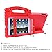 HDE Case for iPad Mini 1 2 3 Kids Shockproof Bumper Hard Cover Handle Stand with Built in Screen Protector for Apple iPad Mini 1st 2nd 3rd Generation (Red)
