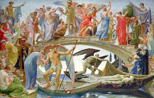 Peintures le pont de la vie Walter Crane pour Customiser un Bureau Terne 60x90