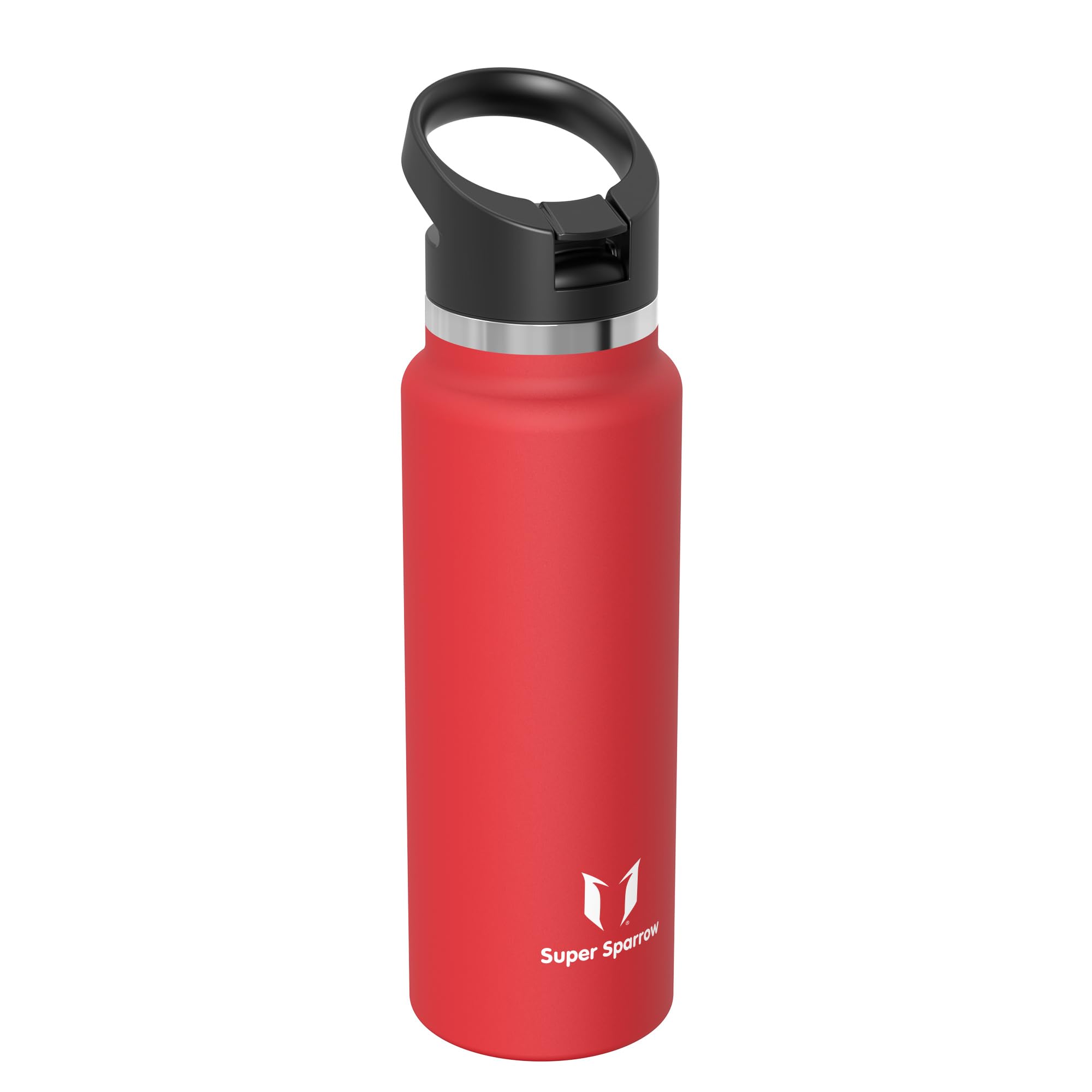 Super Sparrow Borraccia Termica - 500ml, 750ml, 1000ml, 1.2L, 1.5L- SwivelSip Inox Bottiglia - Senza BPA Borracce Termiche, Borraccia Ergonomica per Bambini, Sportiva, Bici, Campeggio, Palestra