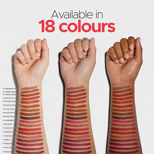 Image of Hilary Rhoda Maxx Stay Non Transfer Lipstick | Matte Finish & Transfer-Proof | 16-Hour Stay | Creamy Finish & Smudge Proof | Crayon Lipstick - 1.5g (Scarlet Blush - Shade 12)