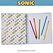 Sonic The Hedgehog Sketchbook for Kids with Washable Markers, 86 Blank Pages Spiral Bound, Sonic and Shadow