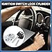 A ABSOPRO Ignition Lock Cylinder W/Keys No.6905704030 - Car Ignition Switch Cylinder Lock Assembly - for Toyota Camry LE 2.4L 2.5L 2007 Metal Silver Tone 1set Item Replacement