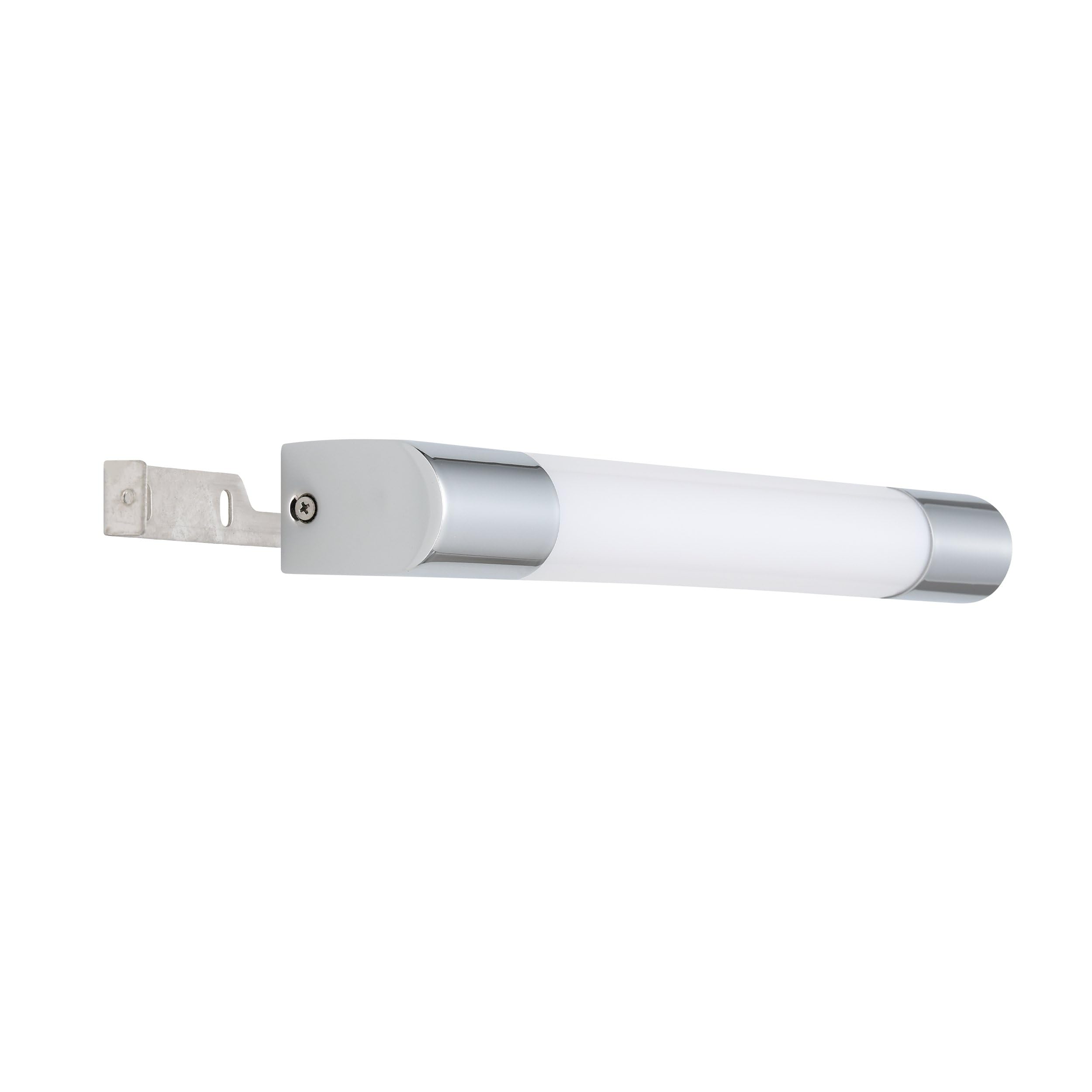 Eglo LED lampada da parete Tragacete, 1 fiamma, lampada a specchio LED in | acciaio inox e plastica, bagno, cromato, bianco, LED per ambienti umidi, IP44, L: 35 cm