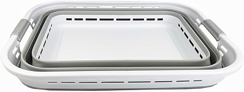 Miniatura 2 de SAMMART Cesto plegable de plástico para la ropa sucia de 42L (11 galones), contenedor de almacenamiento plegable, cesta de lavandería portátil,