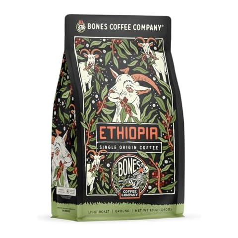 Bones Coffee Company Ethiopia Single-Origin Ground Coffee Beans Cover