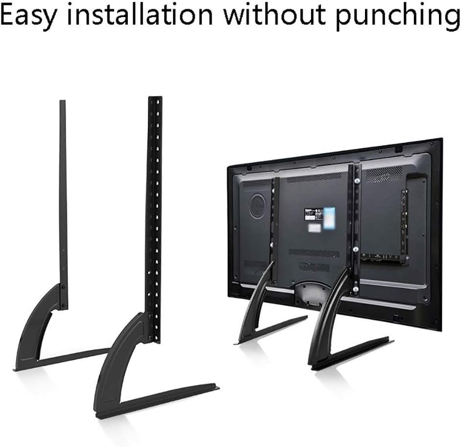 TV Stand 32-65 inch Universal Tripod Bracket, Hole-Free Hanging Shelf, Universal LCD TV Base, TV Vertical Bracket, Triangle Structure integrally Formed