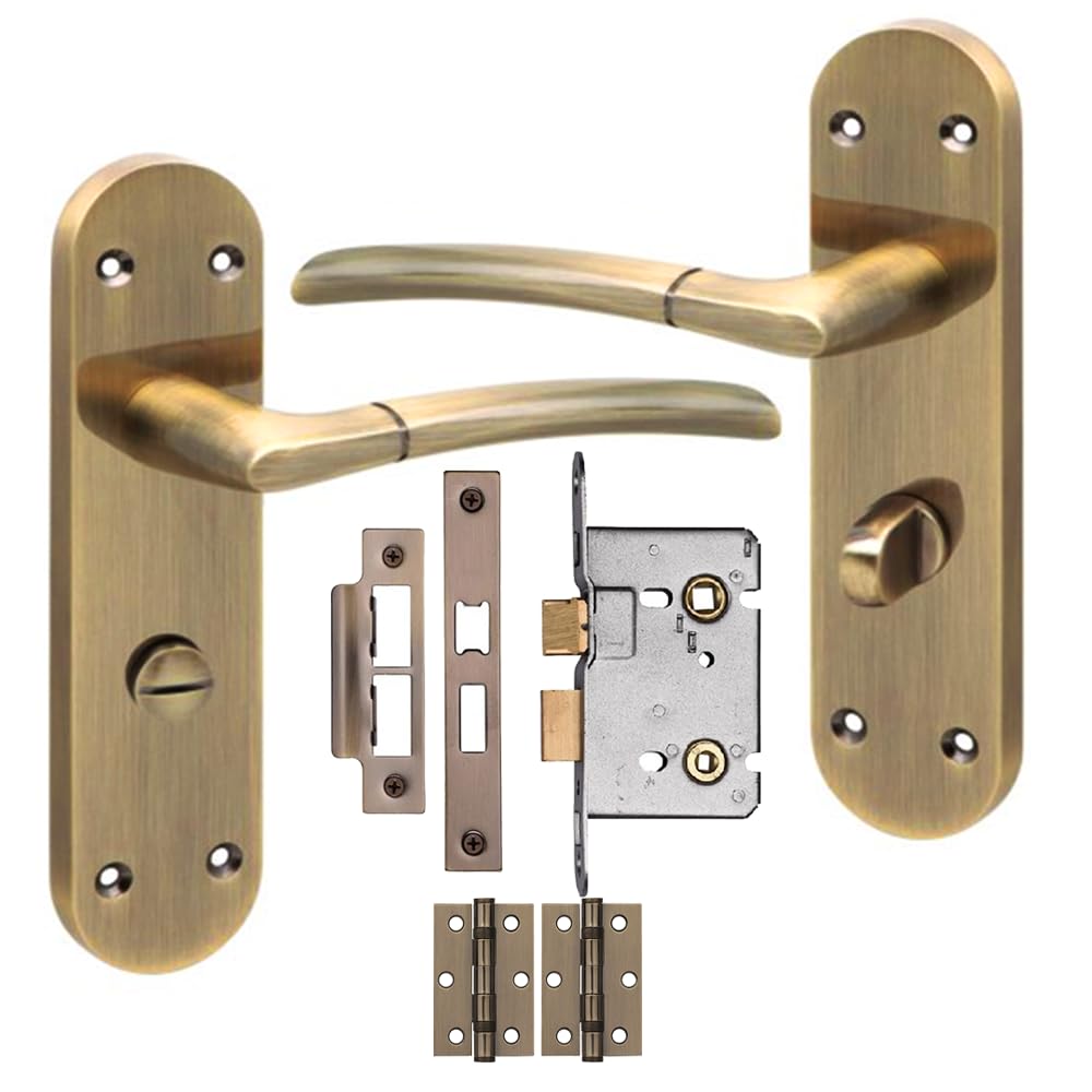 Golden Grace Antique Brass Victorian Long Plate Indiana Design Indiana Bathroom Door Handles Bathroom Mortise Lock Hinges Finish 182Mm Long