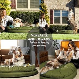   ClevaHome-Orthopedic-Dog-Bed-for-Large-Dogs-Dual-Layer-Water-Repellent-Round-Pet-Bed-with-Washable-Cover-Nonslip-Bottom-Olive-Branch