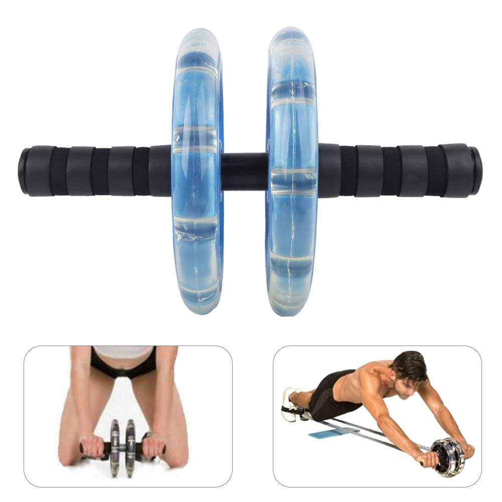 Fitness Roller mit Lager Workout Bauchtrainer Zuggurt Set Häusliche Trainingsgeräte Taille Abnehmen Sport Übung